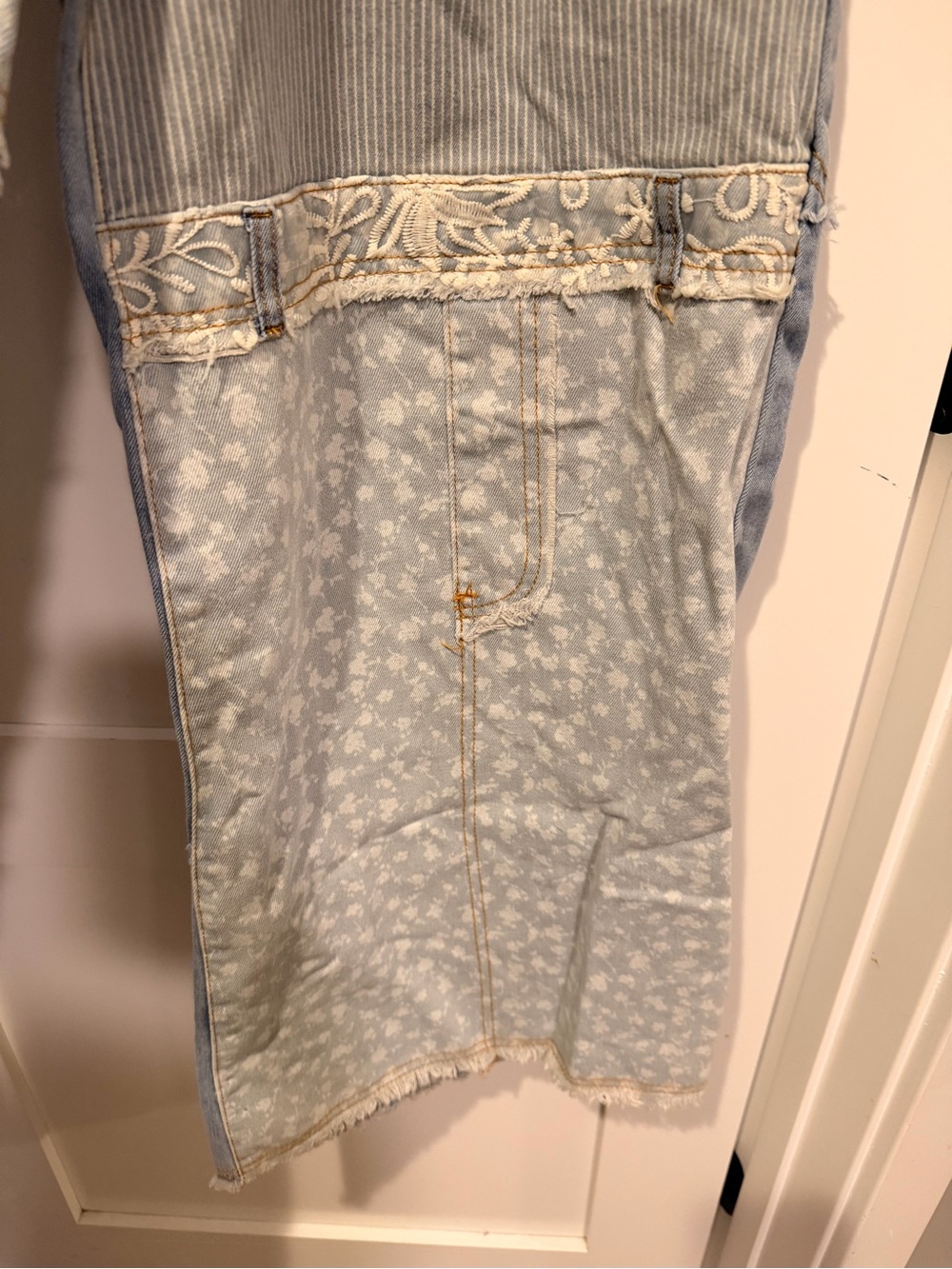 POL Bohemian Patchwork Light Blue Women’s Jeans - Picture 3 of 8